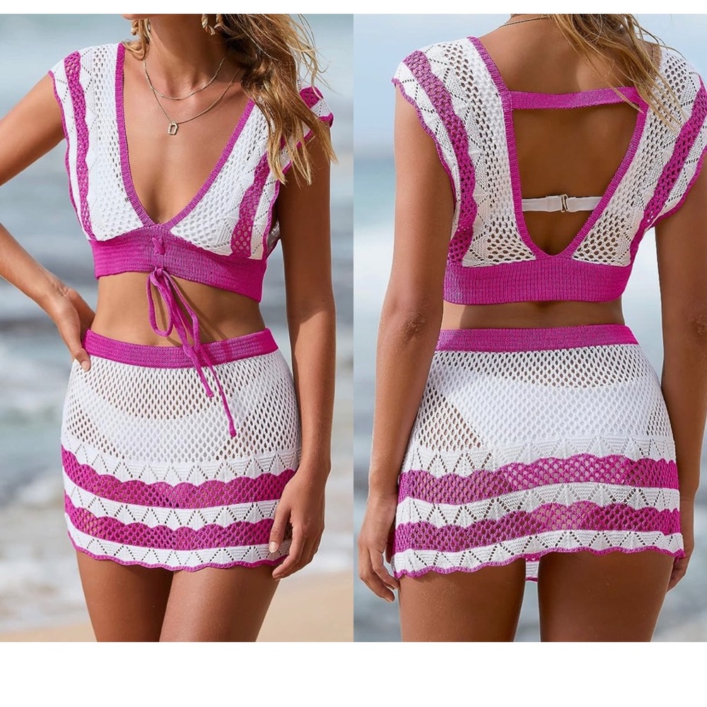 Merokeety crochet coverup set, size S